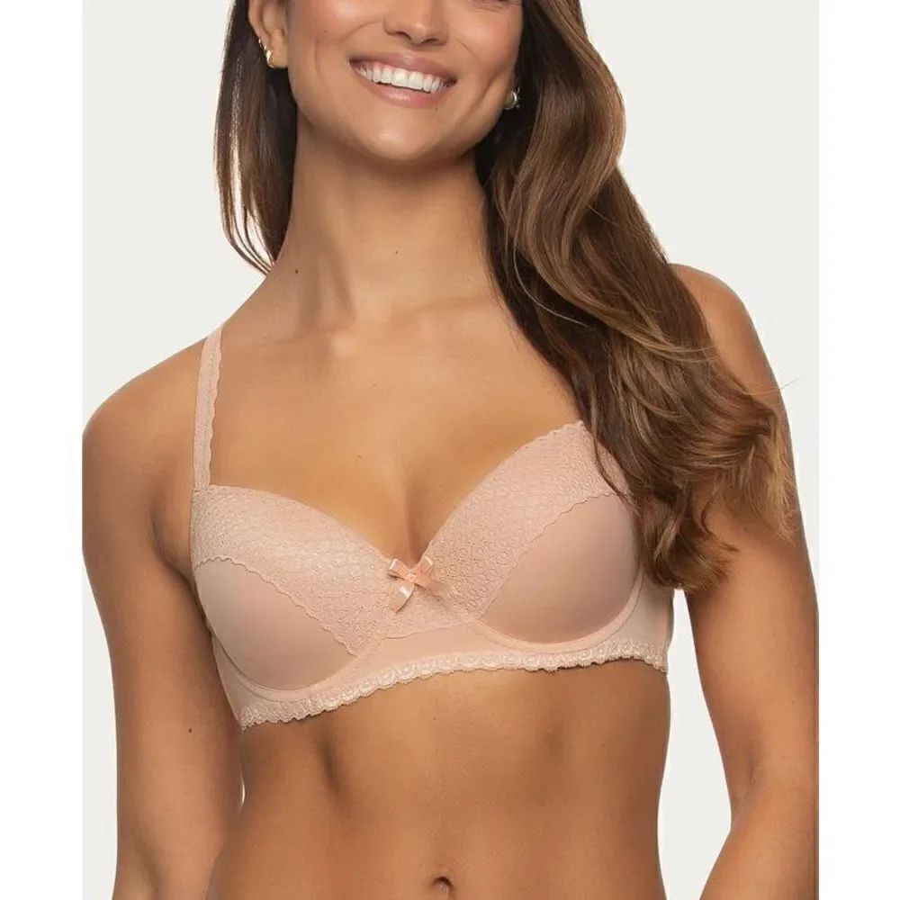 JEZEBEL NWT Women's Lace Trim Underwire Contour Bra J5820 38C